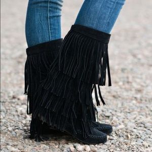 Minnetonka Fringe Boots
